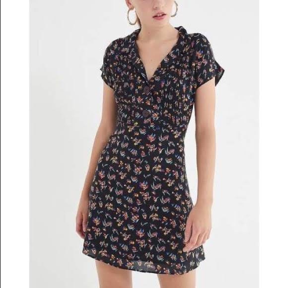 Urban Outfitter Nancy colorful floral mini dress XS - Picture 1 of 8